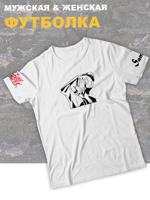 Футболка оверсайз с принтом аниме Тян самурай samurai.