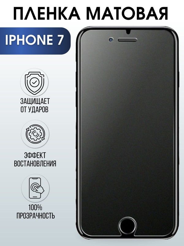 Защитная гидрогелевая пленка на телефон IPHONE 7, матовая, для защиты экрана телефонов