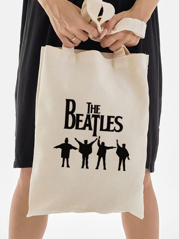 Шоппер с принтом и надписью