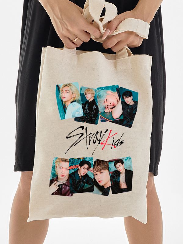 Шоппер с принтом и надписью