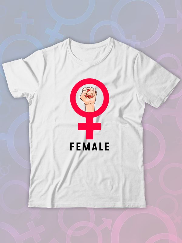 Парная футболка female alpha male парочка с принтом
