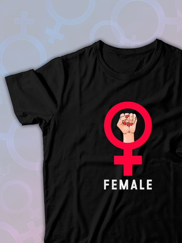 Парная футболка female alpha male парочка с принтом