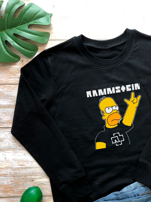 Свитшот Rammstein группа Рамштайн Гомер Симпсон мем