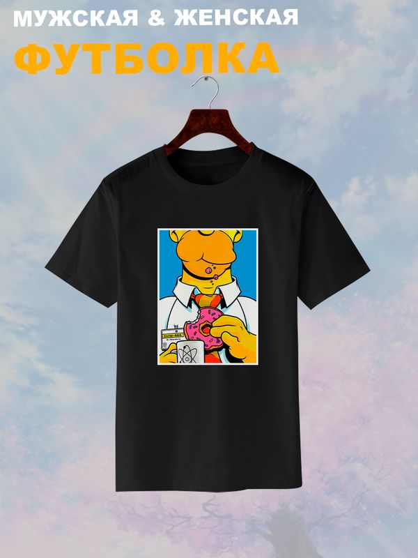 Футболка Гомер Симпсон с пончиком Симпсоны Simpsons с принтом