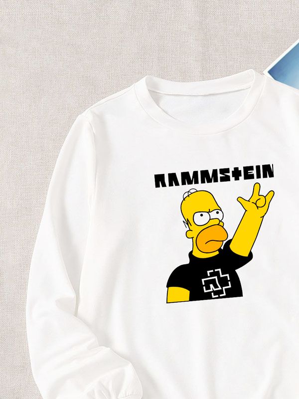 Свитшот Rammstein группа Рамштайн Гомер Симпсон мем