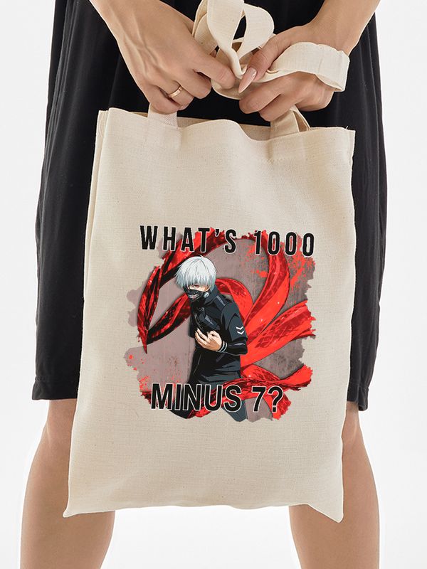 Шоппер с принтом и надписью