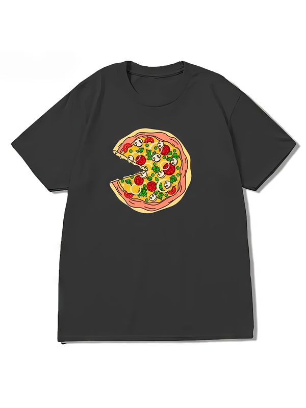 Парная футболка с пиццей pizza парочка с принтом