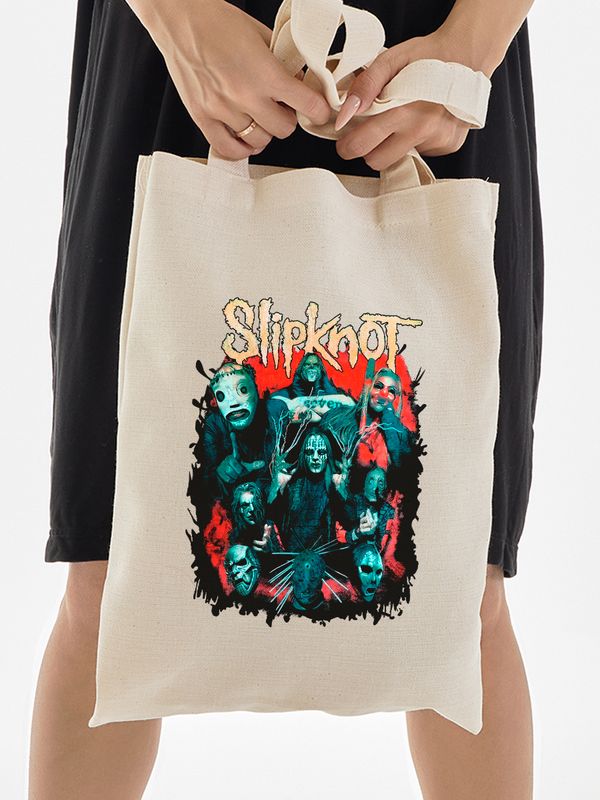 Шоппер с принтом и надписью