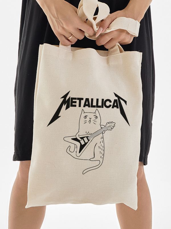 Шоппер с принтом и надписью