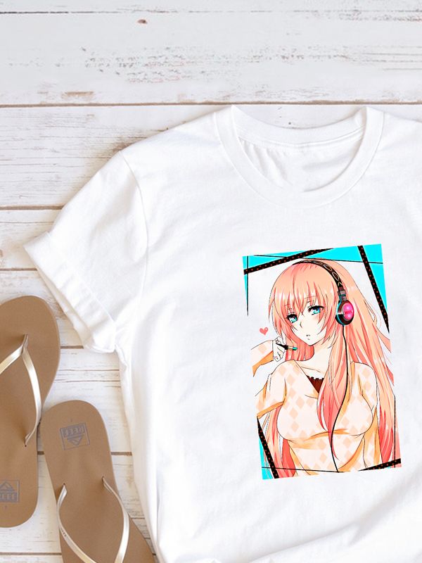 Футболка Megurine Luka Мегурине Лука Мэгуринэ аниме с принтом