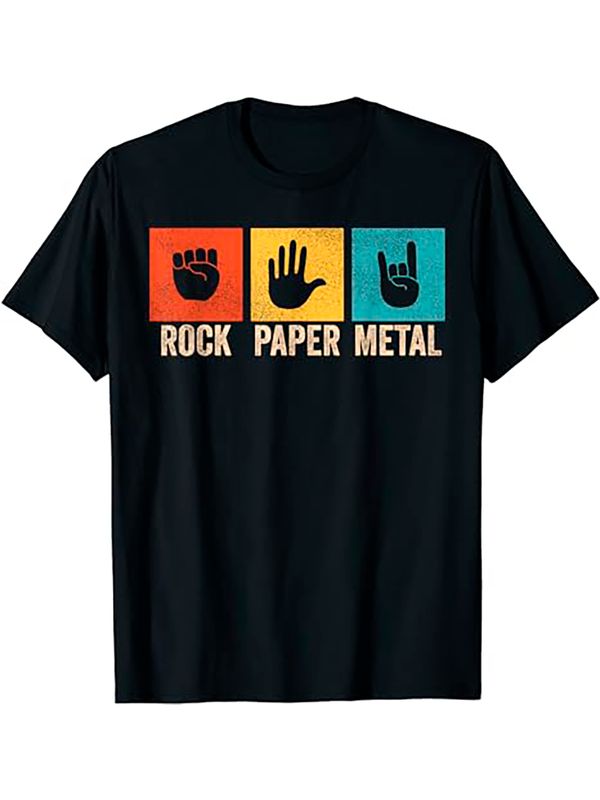 Футболка rock metal paper метал рок металл с принтом