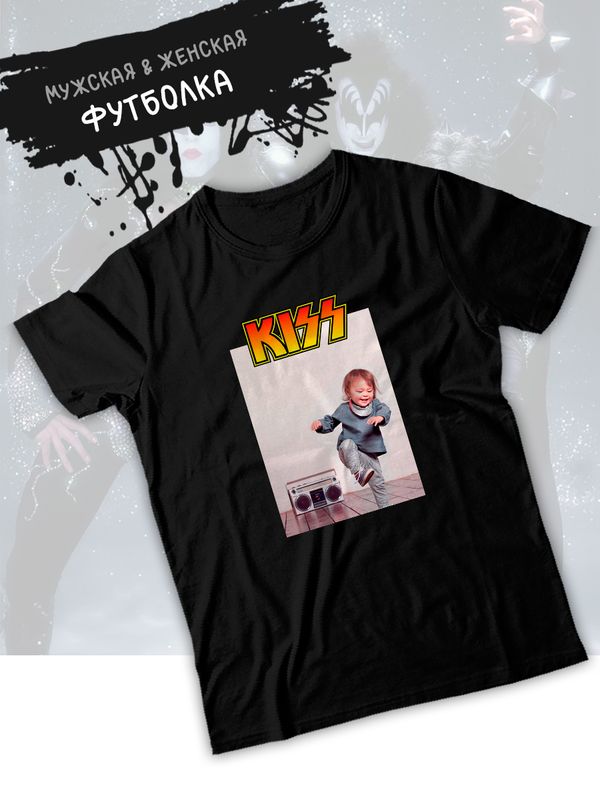 Футболка Kiss Кисс с рок группами с принтом