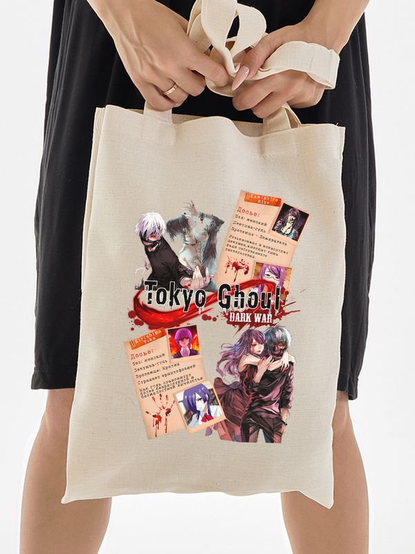 Шоппер с принтом и надписью