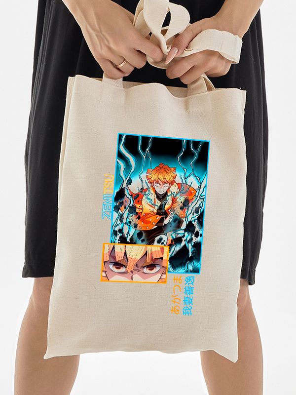 Шоппер с принтом и надписью