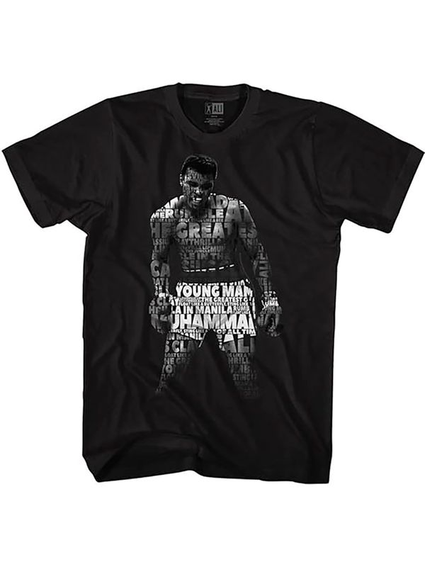 Футболка Мухаммед Али Muhammad Ali с принтом и надписью с боксерской тематикой в стиле винтаж, прикольная одежда андеграунд гранж y2k style, оверсайз унисекс.