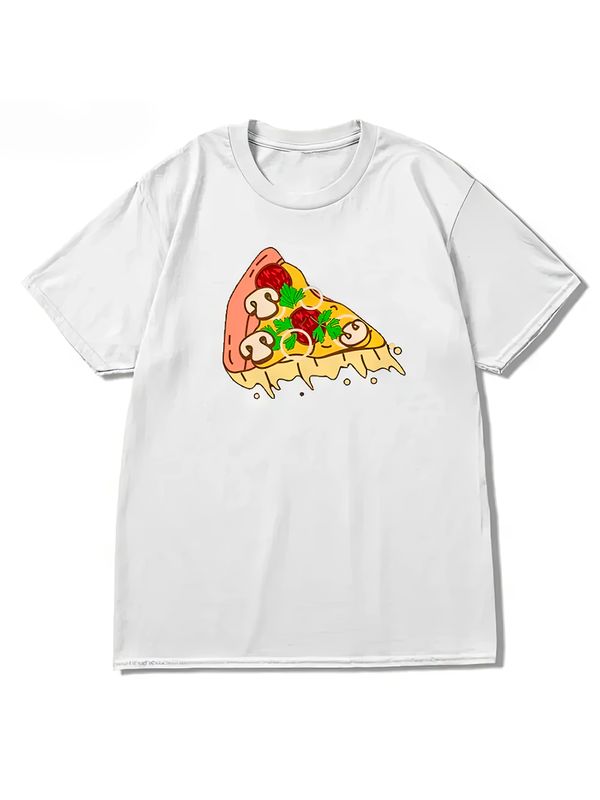 Парная футболка с пиццей pizza парочка с принтом