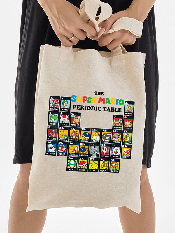 Шоппер с принтом и надписью