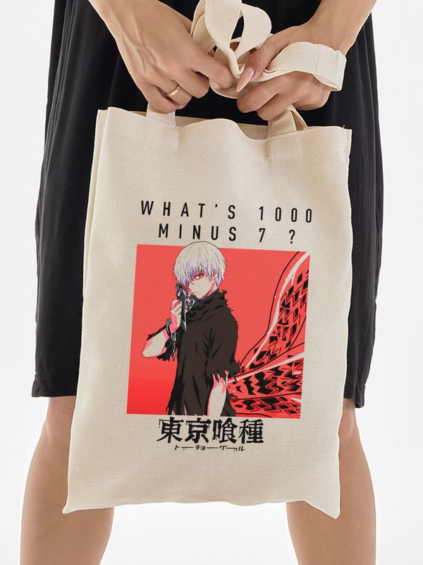 Шоппер с принтом и надписью