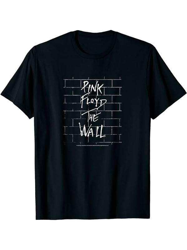 Футболка Пинк Флойд Pink Floyd The Wall с принтом и надписью в ретро винтажном стиле рок мерч rock merch, одежда андеграунд гранж y2k style, оверсайз унисекс.