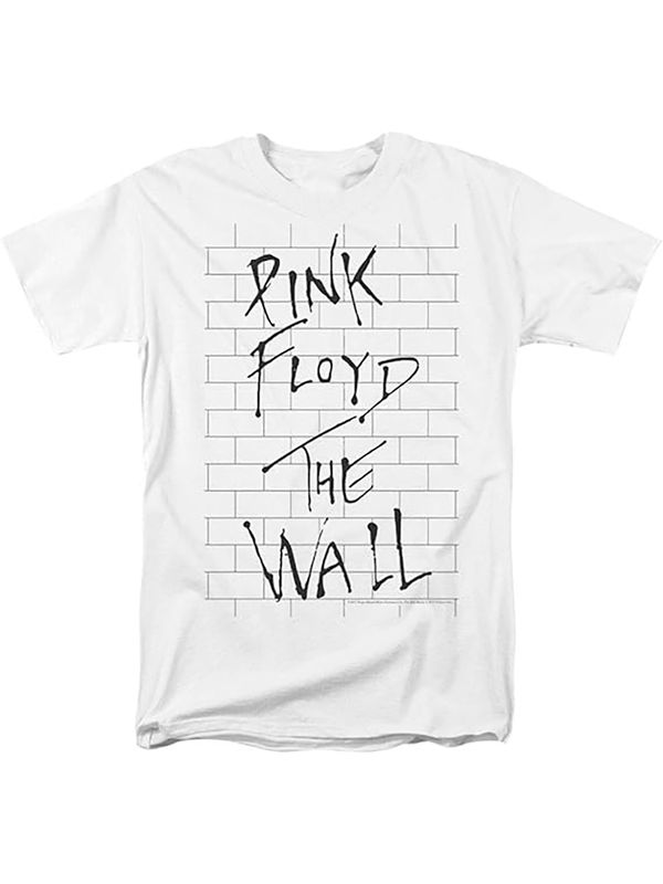Футболка Пинк Флойд Pink Floyd The Wall с принтом и надписью в ретро винтажном стиле рок мерч rock merch, одежда андеграунд гранж y2k style underground, оверсайз унисекс