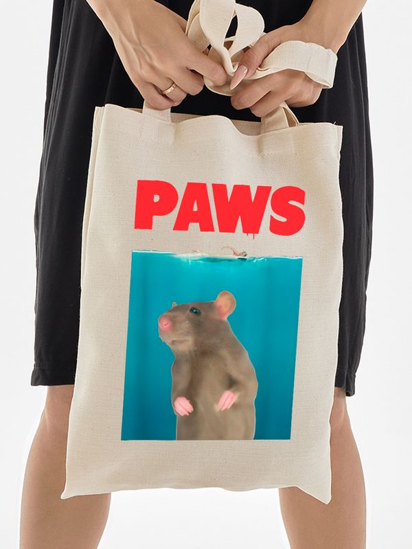 Шоппер с принтом и надписью