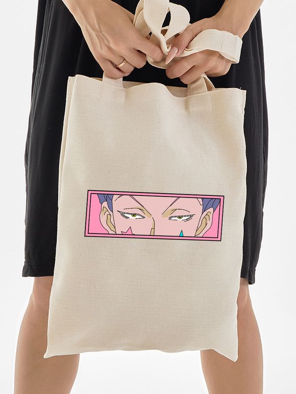 Шоппер с принтом и надписью