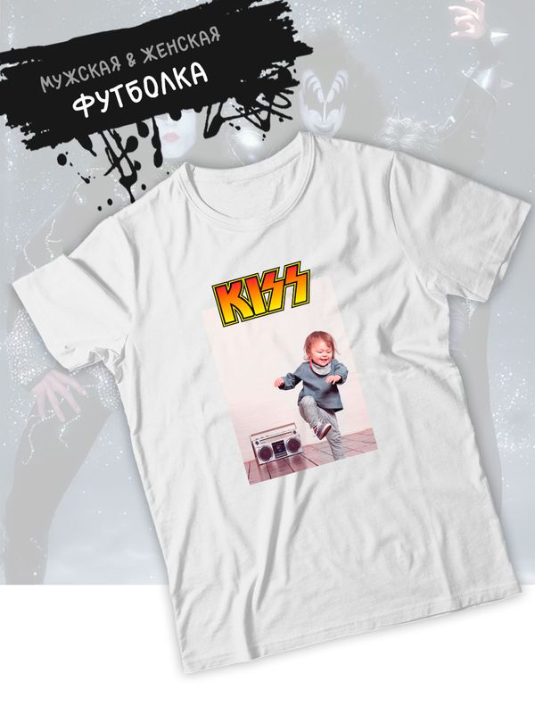Футболка Kiss Кисс с рок группами с принтом