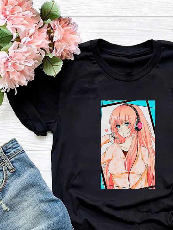 Футболка Megurine Luka Мегурине Лука Мэгуринэ аниме с принтом