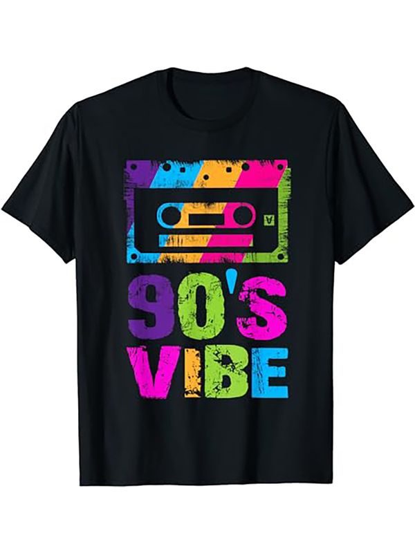 Футболка 90 s vibe style в стиле 90х с ярким принтом