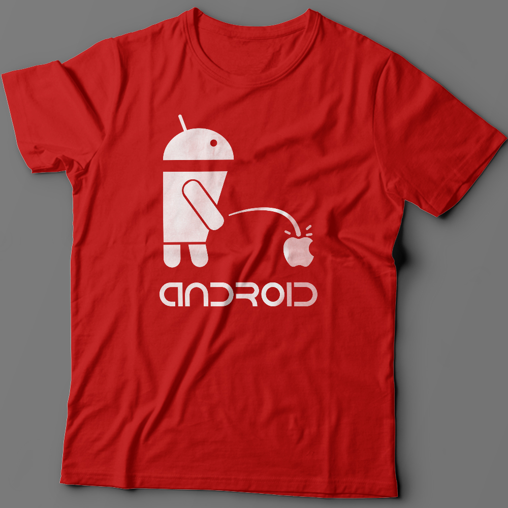 Футболка с надписью Android.