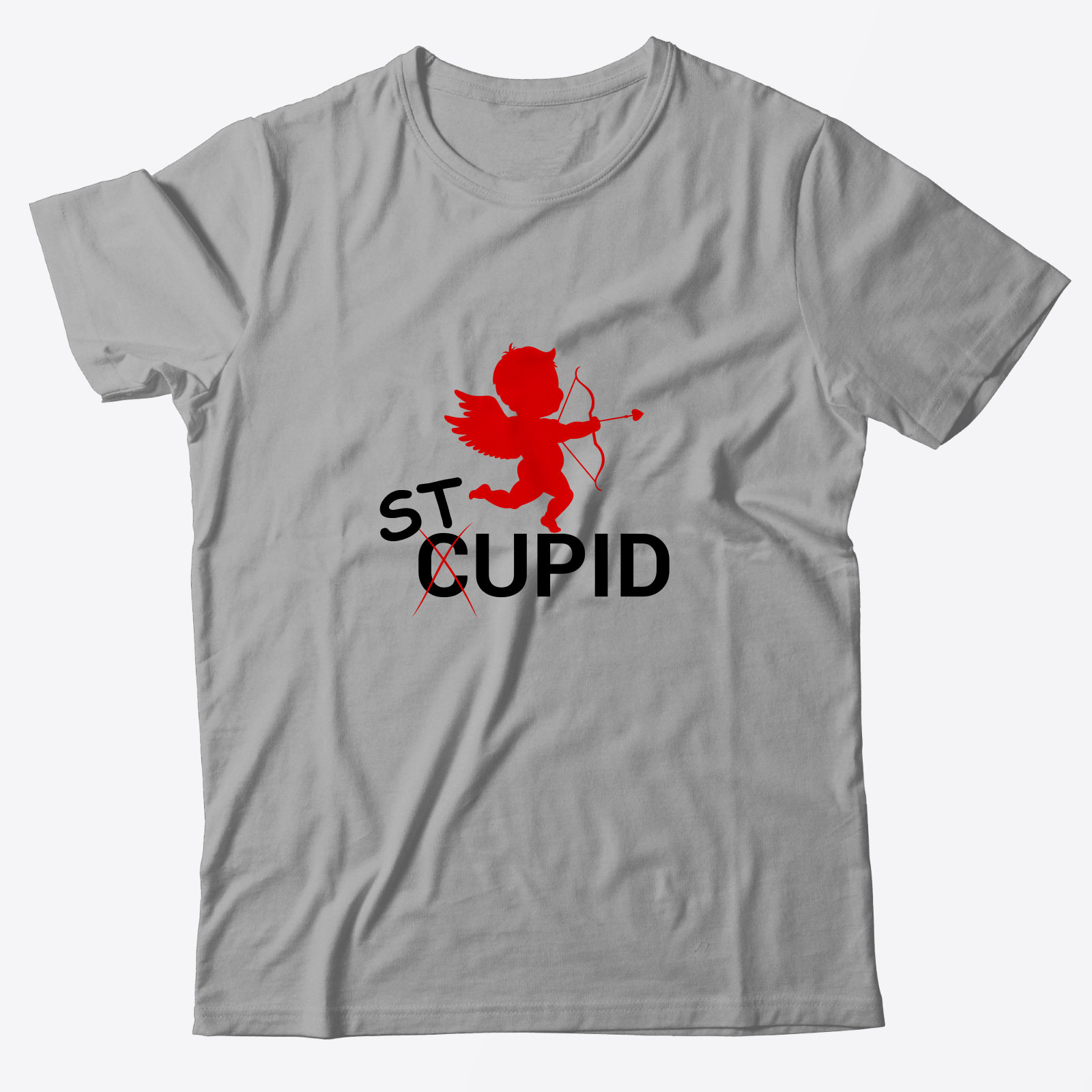 Футболка ко дню влюбленных с принтом Stupid Cupid