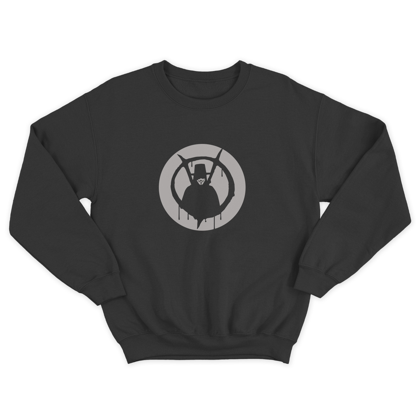 Женский свитшот с рисунком Vendetta / Оригинальная толстовка без капюшона с принтом