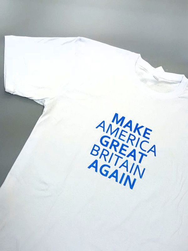 Футболка с надписью Make America Great Britain Again