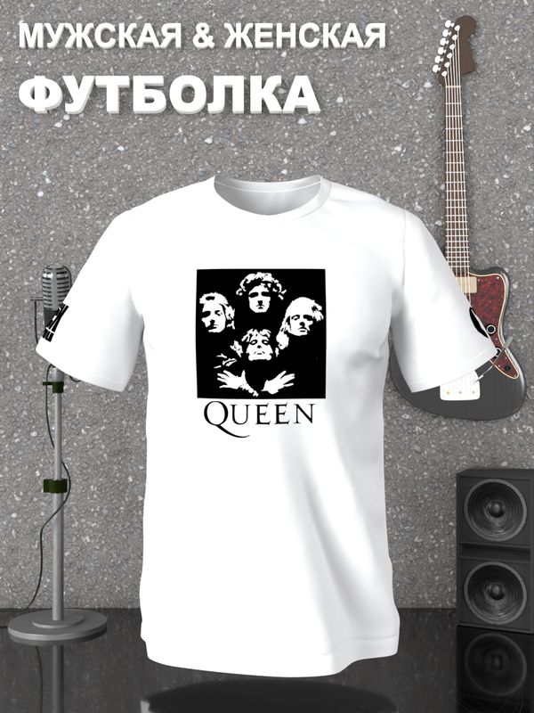 Футболка Queen рок группа Квин rock merch с принтом