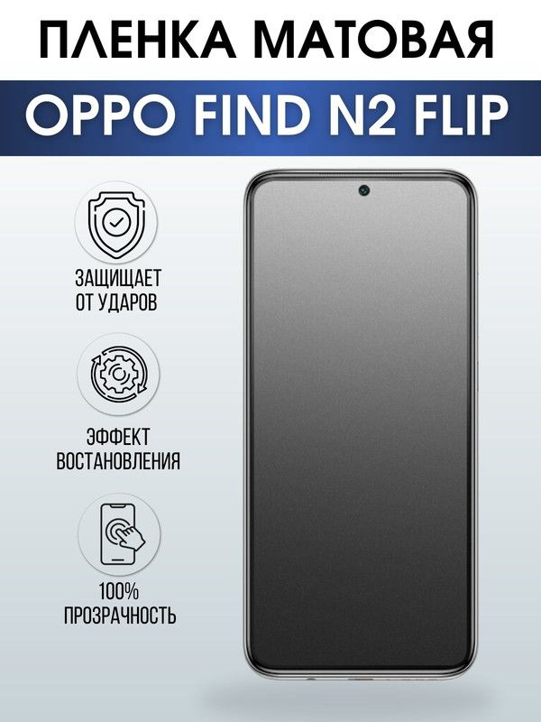 Защитная гидрогелевая пленка на телефон OPPO FIND N2 FLIP, матовая гелевая пленка на смартфон OPPO FIND N2 FLIP, для защиты экрана телефона