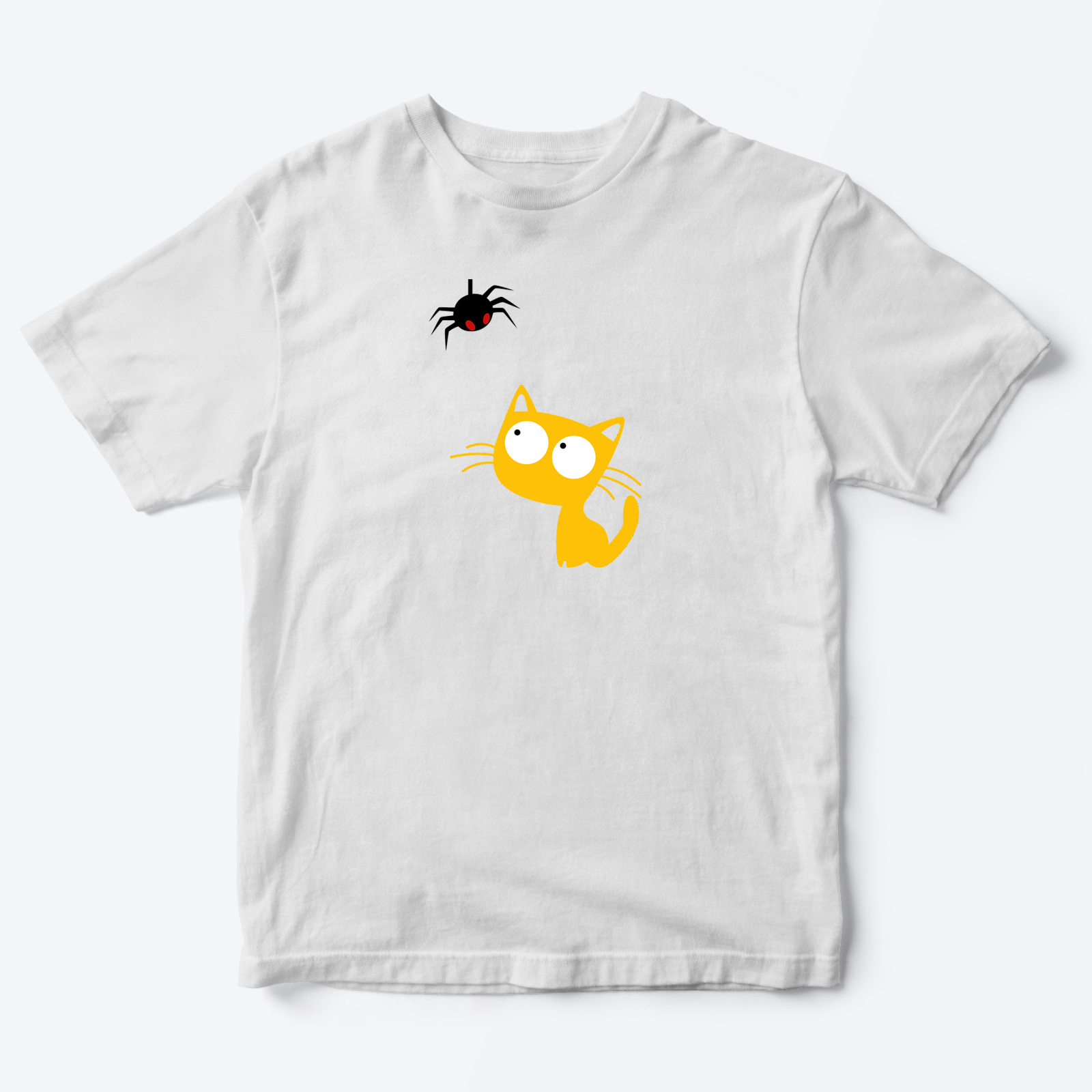 Футболка с принтом Котик и паучок