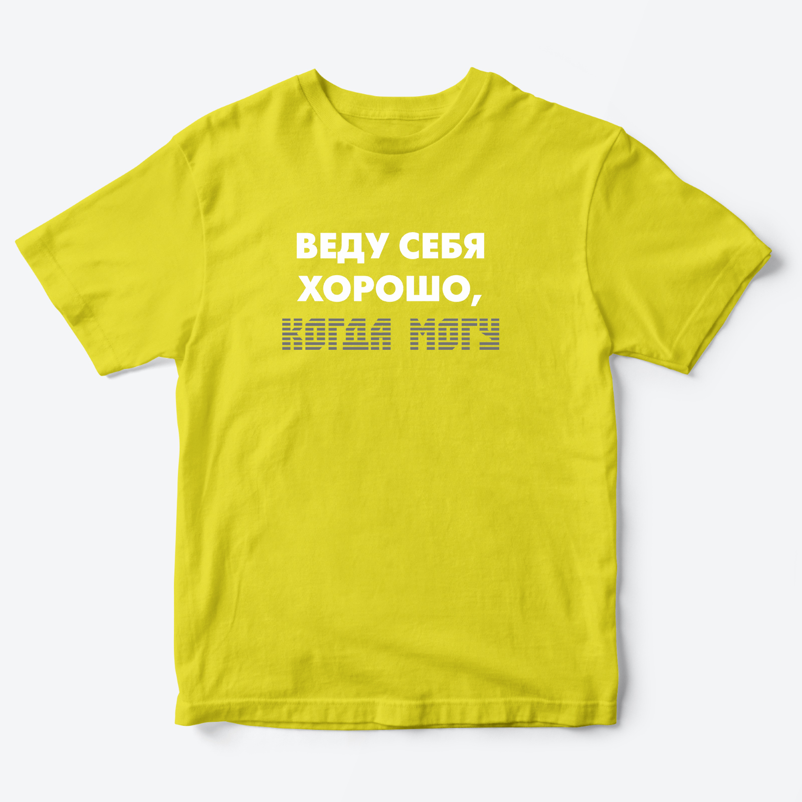 Футболка с надписью Веду себя хорошо