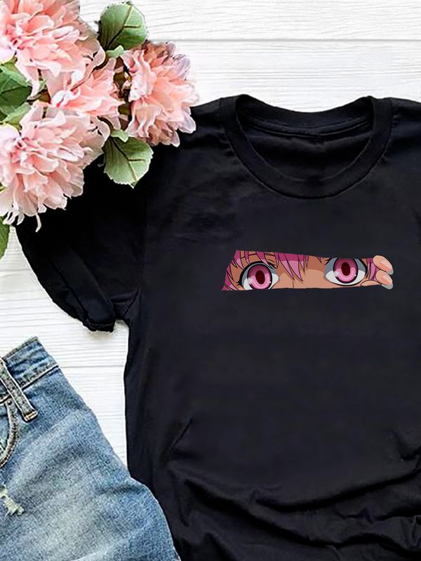 Футболка Anime eyes аниме глаза девушки тян kawai с принтом