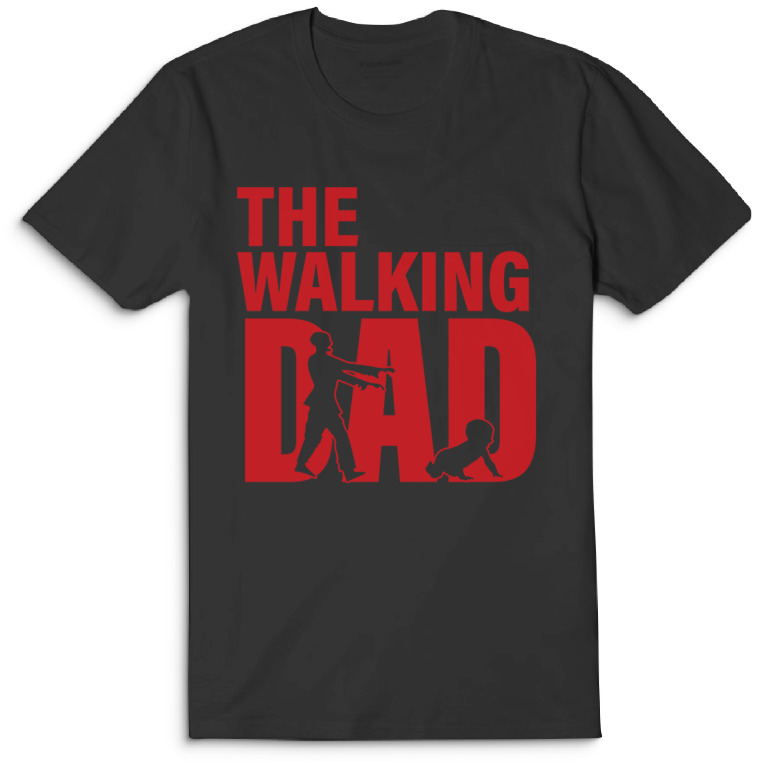 Футболка с надписью The walking dad.