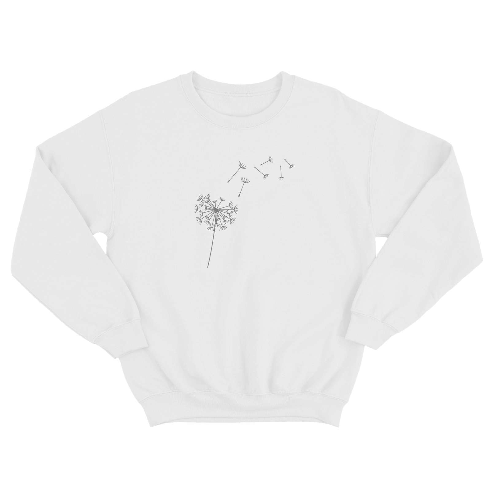 Свитшот для мужчины с интересным изображением одуванчика. Оригинальная толстовка без капюшона.