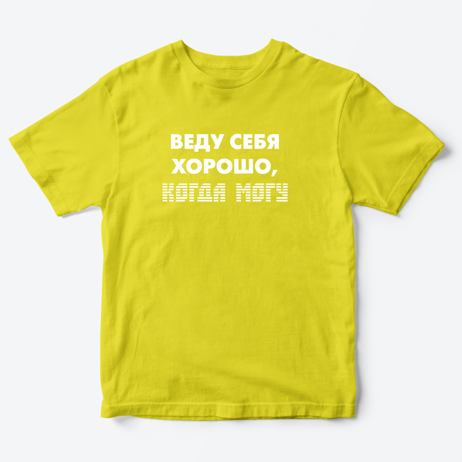 Футболка с надписью Веду себя хорошо