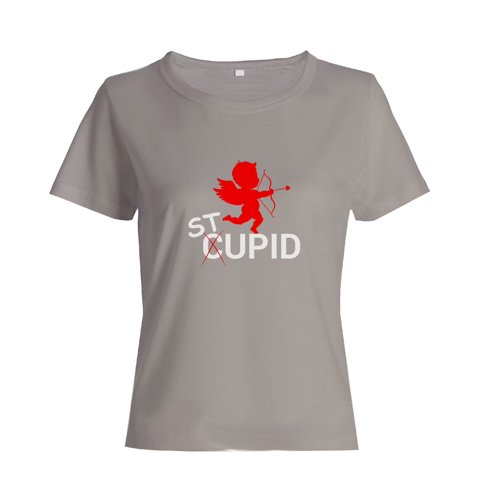 Футболка ко дню влюбленных с принтом Stupid Cupid