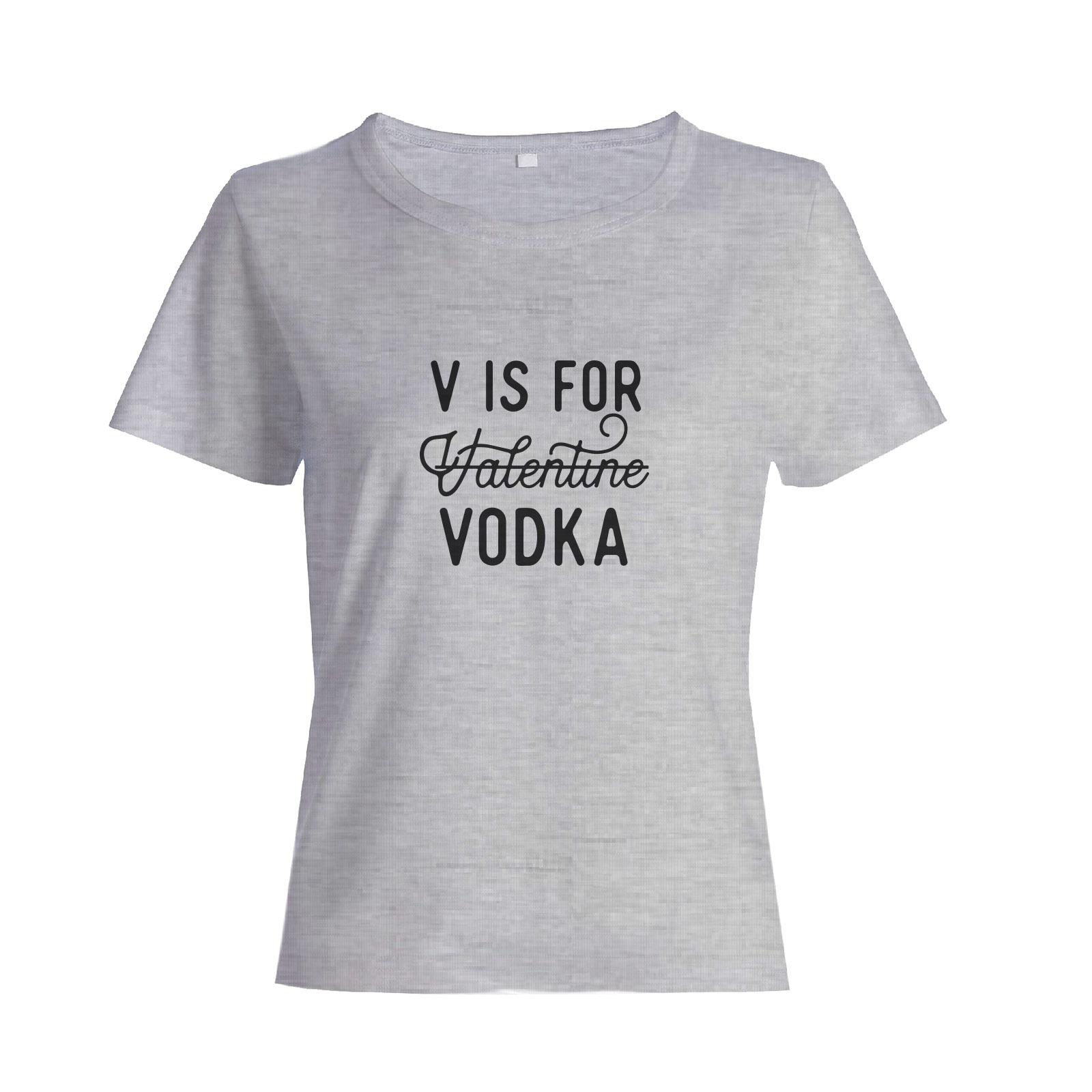 Футболка ко дню влюбленных с принтом V is Vodka