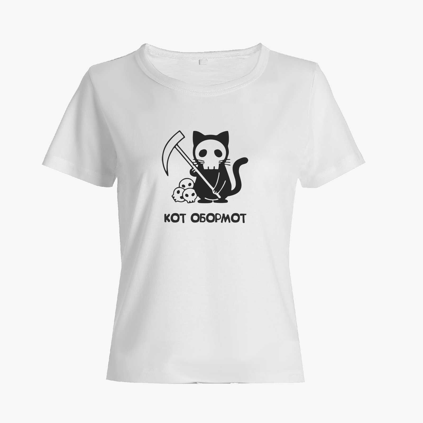 Футболка с котом обормотом с принтом
