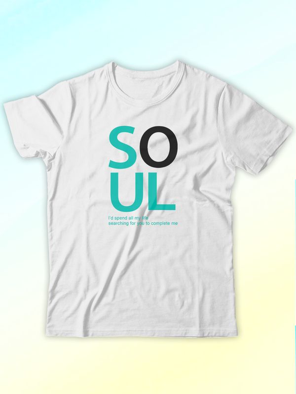 Парные футболки Soulmate soul mate с принтом