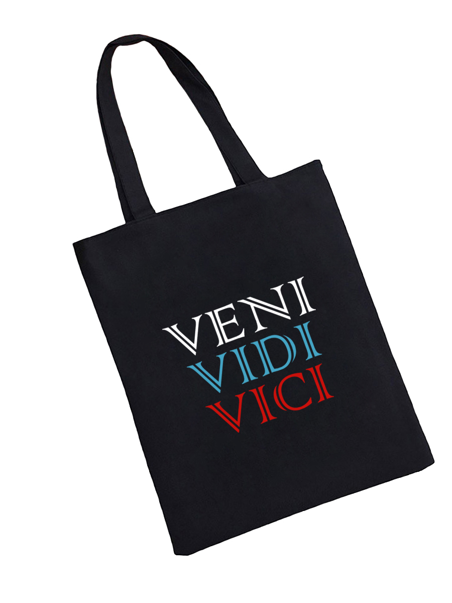 Сумка шоппер - холщовая хлопковая эко сумка с принтом Veni Vidi Vici