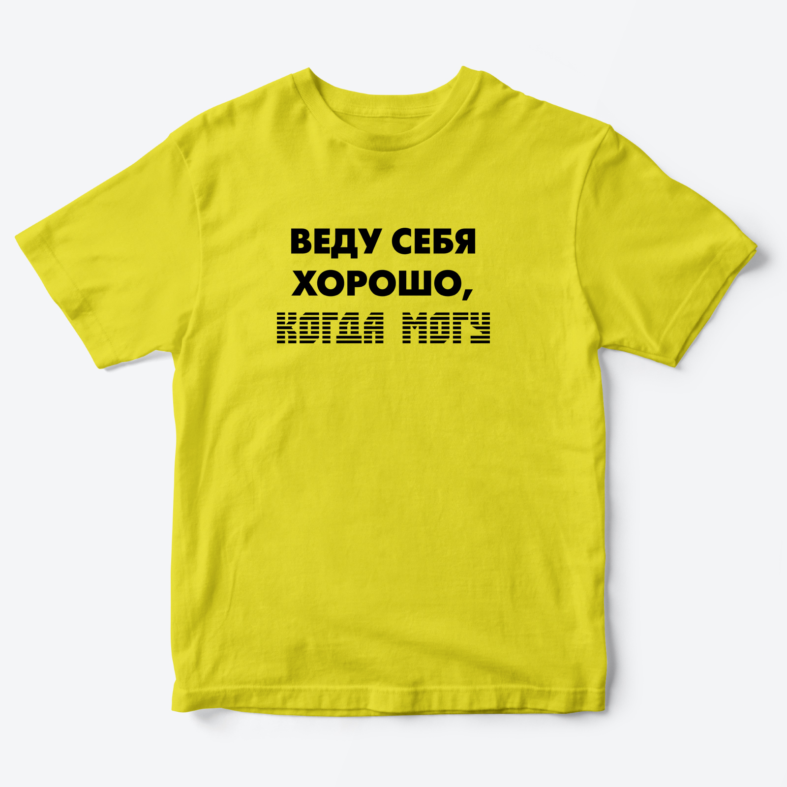 Футболка с надписью Веду себя хорошо
