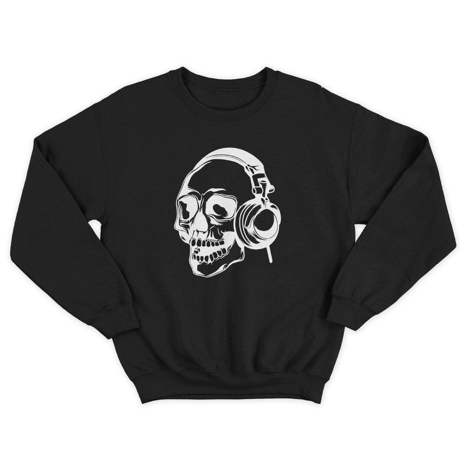 Женский свитшот с черепом / Молодежная толстовка без капюшона с принтом черепа