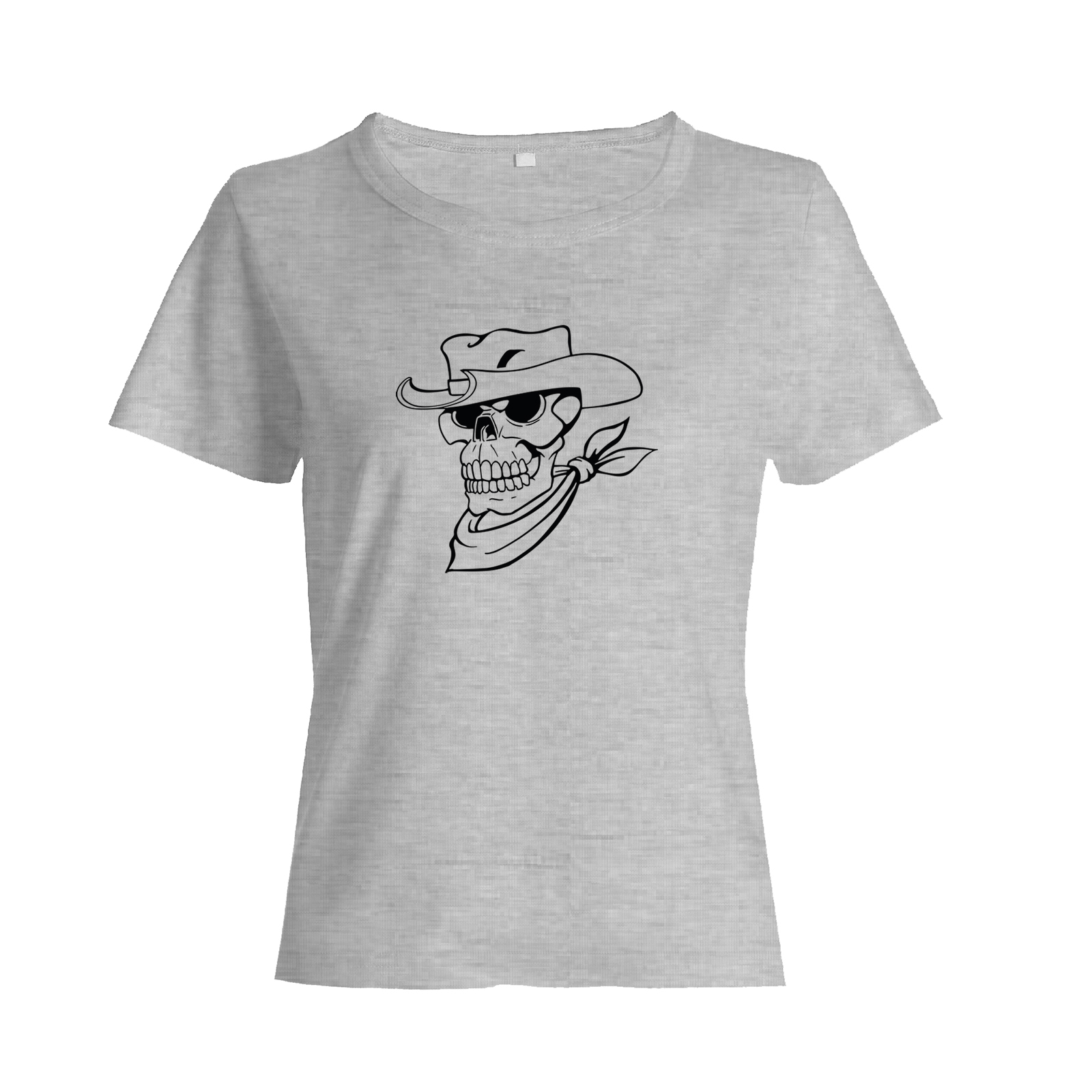 Футболка с черепом в ковбойской шляпе