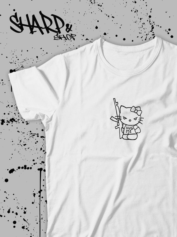 Футболка Hello Kitty Аниме Куроми оверсайз дрейн майка с принтом